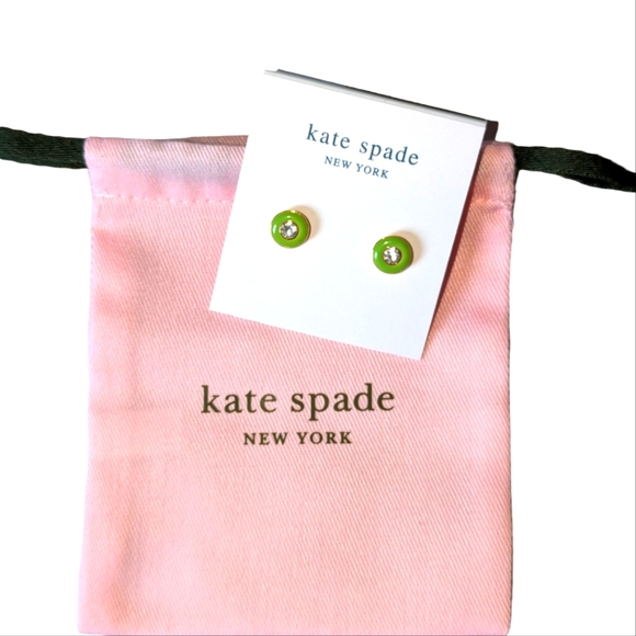 NWT Kate Spade Candy Drop studs in bright green 💚🍏💚🍭🍬 - Picture 12 of 14
